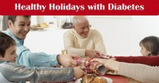 Navigating the Holidays with Diabetes: A Guide to Celebrating Healthily. Picture of an older caucasian male, a young caucasian male and a caucasian male and female child having a holiday meal together.
